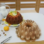 Serenk Fun Cooking Damla Alüminyum Döküm Granit Kaplama Kek Kalıbı - 26 cm Yanmaz ve Yapışmaz Yüzey thumbnail 4