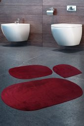 Bonny Home Rixos Mürdüm 3lü Banyo Halısı Paspası Seti Kaymaz Tabanlı Klozet Takımı - 1