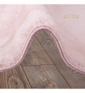 Bonny Home Elite Pudra 120x120 cm Yuvarlak Peluş Banyo Paspası Kaymaz Taban Pufidik Banyo Halısı - 2