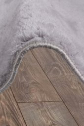 Bonny Home Elite Gri 120x180 cm Peluş Banyo Paspası Kaymaz Tabanlı Pufidik Banyo Halısı Büyük Ebat - 3
