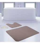 Bonny Home Unicolor Düz Vizon 2li Banyo Paspası Halısı Seti Kaymaz Klozet Taban Takımı - 3