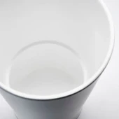 IKEA Papaja 12x19 cm Dekoratif Saksı Beyaz Toprak Kap - 4