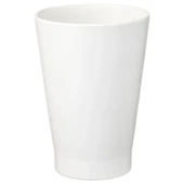 IKEA Papaja 12x19 cm Dekoratif Saksı Beyaz Toprak Kap - 1