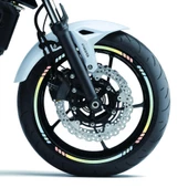 Çınar Extreme® Hypnotic Gökkuşağı Hologram Efektli 4 Parçalı Kesikli Motosiklet Jant Şeridi Sticker thumbnail 4