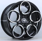 R1 Wheels 17 inç 5*100 ET35 Siyah Jant Takımı (J-3109) thumbnail 2