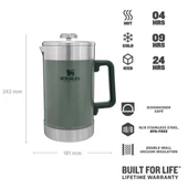 Stanley 48OZ Classic Vac French Press H. Green EU - 2