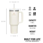 Stanley Stan Adv 40Oz Qnchrh2.O Tm Tumb Crm Tnal Termos - 4