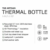 Stanley The Artisan Thermal Bottle 1.0L / 1.1 Qt Hammertone Green Termos thumbnail 3
