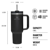 Stanley Stan Adv 40Oz Qnchrh2.O Tm Tumb Blk Tnal Termos - 2