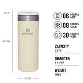 Stanley Stanley The AeroLight™ Transit Mug .47L / 16oz Cream Metallic Termos - 2