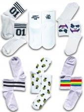 HI-SOCKS DESENLİ RENKLİ 6'LI ÇORAP SETİ - 1