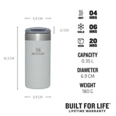 Stanley The Aerolight™ Transit Mug .35L / 12Oz Fog Metallic Termos Bardak thumbnail 1