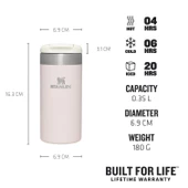Stanley The Aerolight™ Transit Mug .35L / 12Oz Rose Quartz Metallic Termos Bardak thumbnail 4