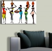 Decobritish Afrikalı Kadınlar Tek Parça Kanvas Tablo 50 x 70 cm-4 - 1