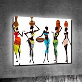 Decobritish Afrikalı Kadınlar Tek Parça Kanvas Tablo 50 x 70 cm-4 - 2