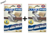 İzalasyon Bandı Güçlü Yama Bandı Su Geçirmez Çamur Bant Alüminyum destekli-2 Paket - 1
