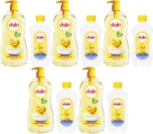 Dalin Bebek Şampuanı Klasik 700ML Pompalı + 100ML Bebek Yağı (Rahat ve Mutlu) (5 Li Set) - 1
