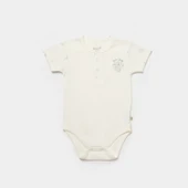 Bibaby Biorganic Koala Jungle Kısa Kol Bebek Body 56972 Gri - 1