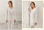 PERİN 319  ECRU  Hamile Lohusa 3 Lü Pijama Sabahlık Takım - 5