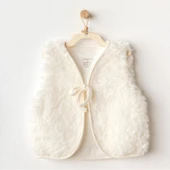 Andywawa AC25254 Basic Bebe Yelek Ekru - 1