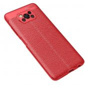 Xiaomi Poco X3 Kılıf Kamera Korumalı Deri Desenli Silikon Kılıf - 2