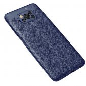 Xiaomi Poco X3 Kılıf Kamera Korumalı Deri Desenli Silikon Kılıf - 3