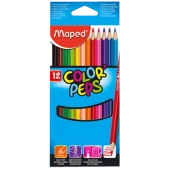 Maped Kuru Boya Karton Kutu Tam Boy Üçgen 12 Renk 183212 - 1