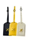 BAVUL VALİZ ETİKETİ 3 ADET , DERİ BAVUL ASKISI , ADRES ETİKETLİ BAVUL İÇİN SEYHAT ÇANTALARINIZI HIZLI BULMANIZ İÇİN. - 7