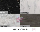 Açılır Yuvarlak Pegasus Masa  4 Adet Jumbo Sandalye - 5