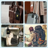 BAVUL VALİZ ETİKETİ 3 ADET , DERİ BAVUL ASKISI , ADRES ETİKETLİ BAVUL İÇİN SEYHAT ÇANTALARINIZI HIZLI BULMANIZ İÇİN. - 8