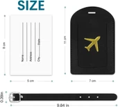 BAVUL VALİZ ETİKETİ 3 ADET , DERİ BAVUL ASKISI , ADRES ETİKETLİ BAVUL İÇİN SEYHAT ÇANTALARINIZI HIZLI BULMANIZ İÇİN. - 3