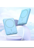 Mcdodo MC-3952 15W Mini Manyetik 5000 mAh Powerbank- Mavi - 2