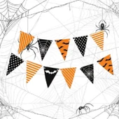 Cadılar Bayramı Üçgen Banner Halloween Temalı 21*270cm - 1