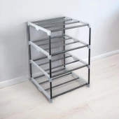 Metal Borulu 4 Katlı Ayakkabılık Çok Amaçlı Organizer Raf Banyo Kiler Metal Hurç - 3