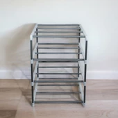 Metal Borulu 4 Katlı Ayakkabılık Çok Amaçlı Organizer Raf Banyo Kiler Metal Hurç - 4