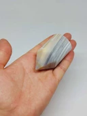 Kalsedon Taşı Kristalize Koleksiyonluk Piramit Uçlu (52998) - 1