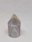Kalsedon Taşı Kristalize Koleksiyonluk Piramit Uçlu (52998) - 2