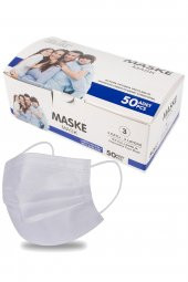 Utrasonik 3 katlı Telli Medikal Maske 50 Ad - 1