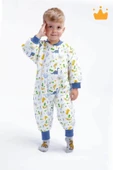 Mavi Dinozor Desenli Çocuk Uyku Tulumu Mavi - 1