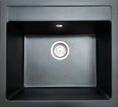 Granmod Granas Kare Siyah 55x50cm Gömme/tezgah Üstü Granit Evye - 1