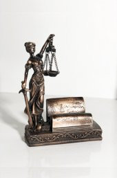 Kahraman Themis Adalet Terazisi Heykeli Kartvizitlik  Bronz - 1