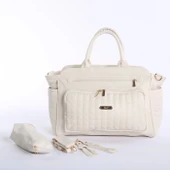 M&Y Juno Deri Anne Bebek Bakım Çantası 7281 Krem - 1