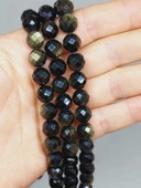 Golden Obsidyen Taşı Royal Quality Faset Kesim Dizi 10mm (52930) thumbnail 1