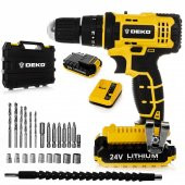 Deko 24 V 5 Ah Darbeli Çift Akülü Vidalama Matkap + 27 Parça Set - 3