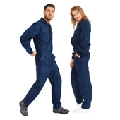 Şensel, Yazlık Kot Tulum, Lacivert -55E1445- İş Elbisesi, UNISEX - 2