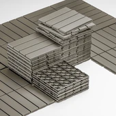 Porsima 1177 Bahçe Balkon Teras Zemin Paspası Banyo Paspası 36lı Dış Mekan Karosu Latte thumbnail 7