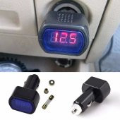 Araç Akü Dijital Volt Ölçer Voltmetre - 3