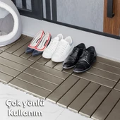 Porsima 1177 Bahçe Balkon Teras Zemin Paspası Banyo Paspası 36lı Dış Mekan Karosu Latte thumbnail 8