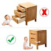 Havana 10 ADET Bebek Çocuk Güvenlik Dolap ve Çekmece Kilidi - 8