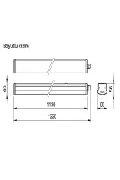 Philips 40W Suya Dayanıklı Dolap Altı Led Bant Armatür PoliKarbon Kasalı Gün Işığı120 Cm - 2